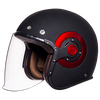 SMK Retro Jet Black Red Matt (MA230) Helmet