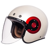 SMK Retro Jet White Red Gloss (GL130) Helmet