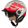 SMK Derby Rescue White Red Gloss (GL130), Open Face Helmets, SMK, Moto Central