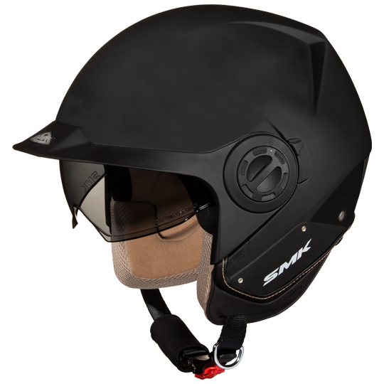 SMK Derby Matt Black (MA200), Open Face Helmets, SMK, Moto Central