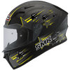 SMK Stellar Rain Star Matt Black Fluorescent Yellow (MA264), Full Face Helmets, SMK, Moto Central