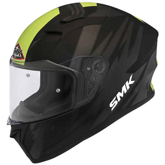 SMK Stellar Trek Matt Black Grey Yellow (MA264), Full Face Helmets, SMK, Moto Central