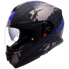 SMK Twister Wraith Matt Black Grey Blue (MA265), Full Face Helmets, SMK, Moto Central