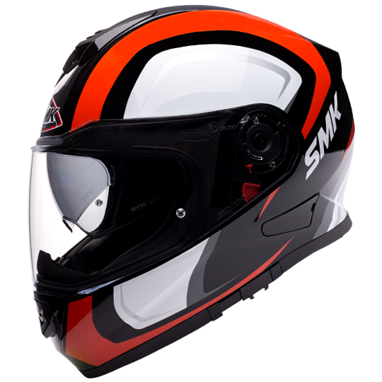 SMK Twister Twilight Gloss Black White Red (GL231) Helmet, Full Face Helmets, SMK, Moto Central