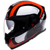 SMK Twister Twilight Gloss Black White Red (GL231) Helmet, Full Face Helmets, SMK, Moto Central
