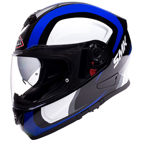 SMK Twister Twilight Gloss Black White Blue (GL251) Helmet, Full Face Helmets, SMK, Moto Central