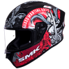 SMK Stellar Samurai Matt Black Grey Red (MA263) Helmet, Full Face Helmets, SMK, Moto Central