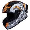 SMK Stellar Samurai Matt Black Grey Orange (MA276) Helmet, Full Face Helmets, SMK, Moto Central