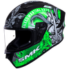 SMK Stellar Samurai Matt Black Grey Green (MA268) Helmet, Full Face Helmets, SMK, Moto Central