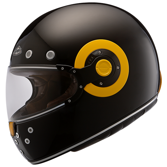 SMK Retro Black Yellow Gloss (GL240) Helmet
