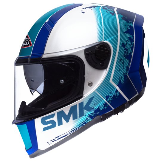 SMK Force Koster Gloss White Blue (GL158)