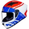 SMK Stellar Squad White Blue Red Matt (MA153) Helmet, Full Face Helmets, SMK, Moto Central