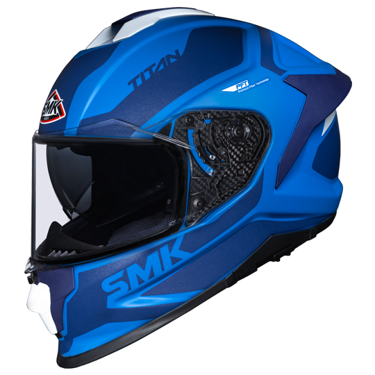 SMK Titan Arok Matt Blue White (MA551) Helmet
