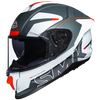 SMK Titan Firefly Matt White Grey Red (MA613) Helmet