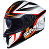 SMK Titan Slick Gloss White Red (GL123) Helmet