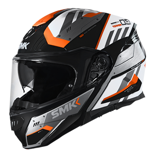 SMK Gullwing Tekker Black Orange White Matt (MA217) Helmet