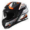 SMK Gullwing Tekker Black Orange White Gloss (GL217) Helmet