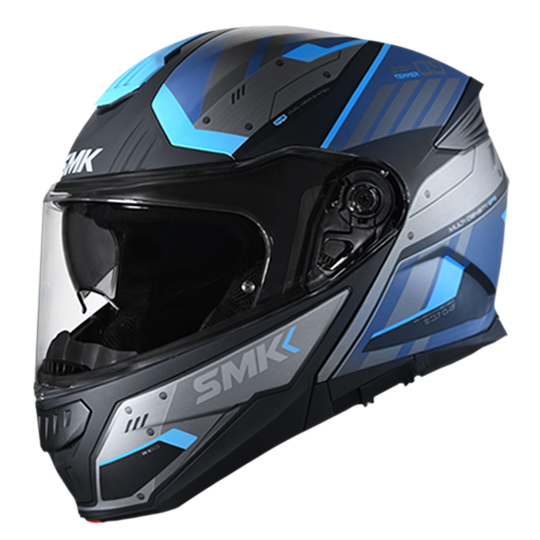 SMK Gullwing Tekker Black Grey Blue Matt (MA265) Helmet