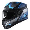 SMK Gullwing Tekker Black Grey Blue Gloss (GL265) Helmet