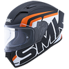 SMK Stellar Stage Matt Black Orange White (MA217) Helmet