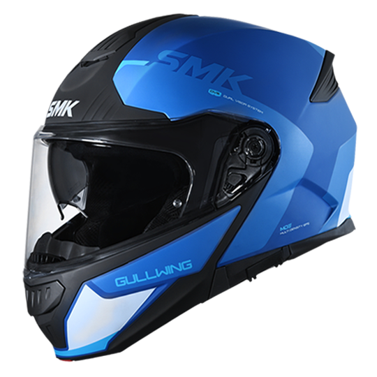 SMK Gullwing Kresto Blue White Matt (MA551) Helmet