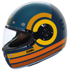 SMK Retro Ranko Blue Orange Yellow Gloss (GL574) Helmet