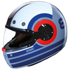 SMK Retro Ranko Grey Blue Red Gloss (GL653) Helmet