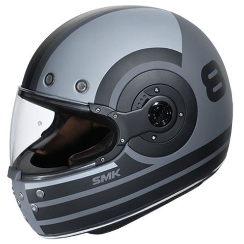 SMK Retro Ranko Grey Black Grey Matt (MA626) Helmet