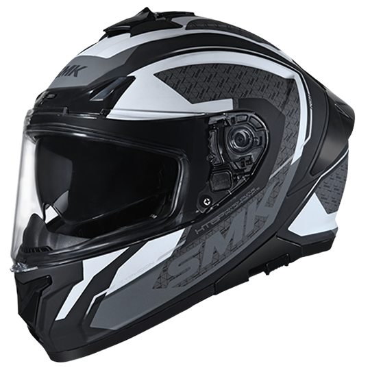 SMK Typhoon RD1 Black White Grey Gloss (GL216) Helmet