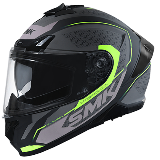 SMK Typhoon RD1 Black Grey Yellow Matt (MA264) Helmet