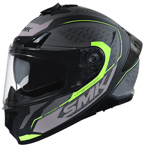 SMK Typhoon RD1 Black Grey Yellow Gloss (GL264) Helmet