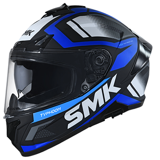 SMK Typhoon Thorn Black Blue White Matt (MA251) Helmet
