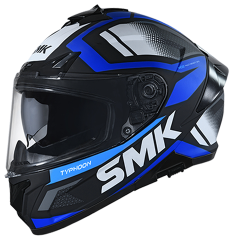 SMK Typhoon Thorn Black Blue White Matt (MA251) Helmet