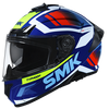 SMK Typhoon Thorn Blue Yellow Red Matt (MA543) Helmet