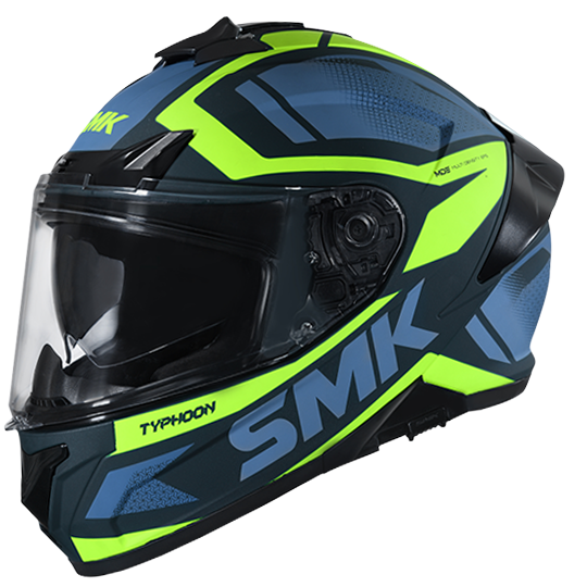 SMK Typhoon Thorn Green Yellow Green Matt (MA848) Helmet