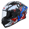 SMK Stellar Werewolf Black Red Blue Gloss (GL213) Helmet