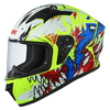 SMK Stellar Werewolf Fluro Yellow White Red Matt (MA413) Helmet