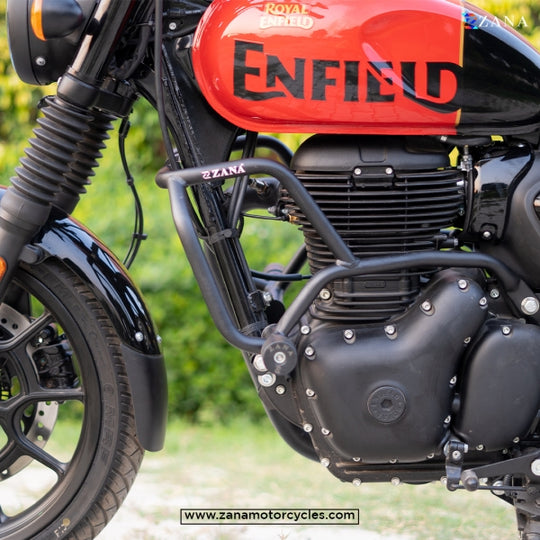ZANA CRASH GUARD WITH SLIDER BLACK FOR ROYAL ENFIELD HUNTER 350 (ZI-8251)