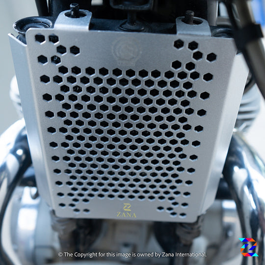 ZANA HONEYCOMB TYPE-1 RADIATOR GRILL SILVER GT & INTERCEPTOR 650 (ZI-8064)