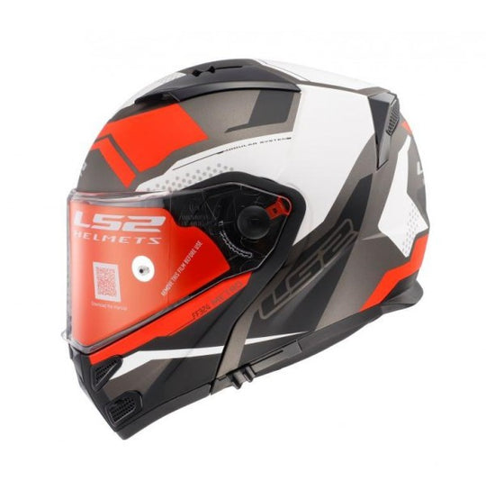 LS2 FF324 Metro Evo Complex Matt Black White Red Helmet