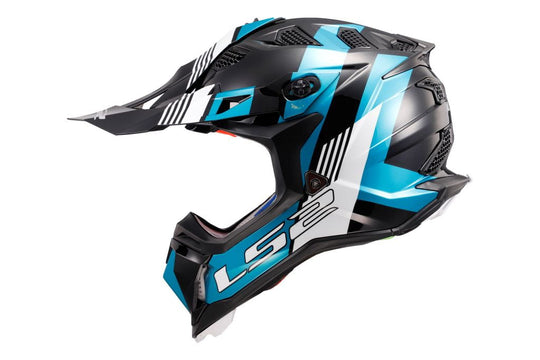 LS2 MX470 SUBVERTER MAX GLOSS BLACK TURQUPSIE Helmet
