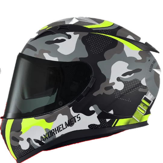 AXOR STREET CAMO Black Neon Yellow Helmet