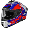 SMK Typhoon Grunge White Blue Red Gloss (GL153) Helmet