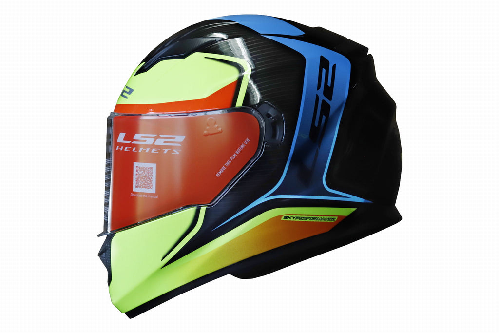 LS2 FF320 FLAUX Gloss Black Neon Yellow Helmet