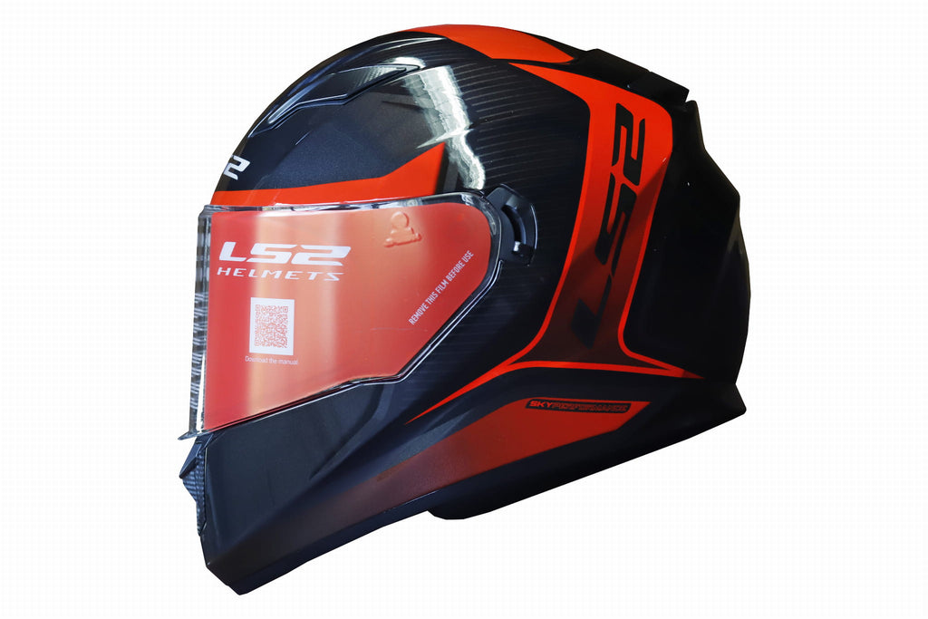 LS2 FF320 FLAUX Matt Black Red Helmet