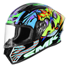 SMK Stellar Skull Black Grey Blue Gloss (GL245) Helmet