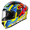 SMK Stellar Skull Yellow Red Blue Matt (MA435) Helmet