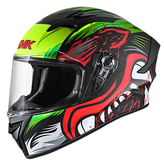 SMK Stellar Animal Black Red Yellow Matt (MA234) Helmet