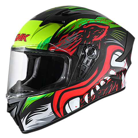 SMK Stellar Animal Black Red Yellow Matt (MA234) Helmet