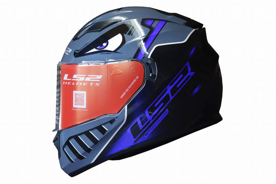 LS2 FF320 BADAS Matt Black Blue Helmet